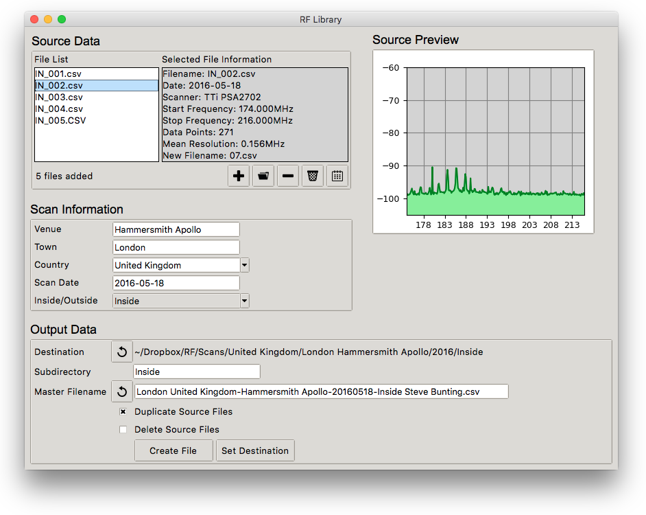 RF Library OS X Screenshot